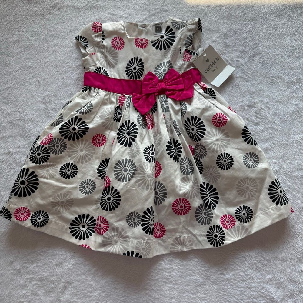 New w/Tags Carter's Baby Girl Floral Dress Size 12 Months